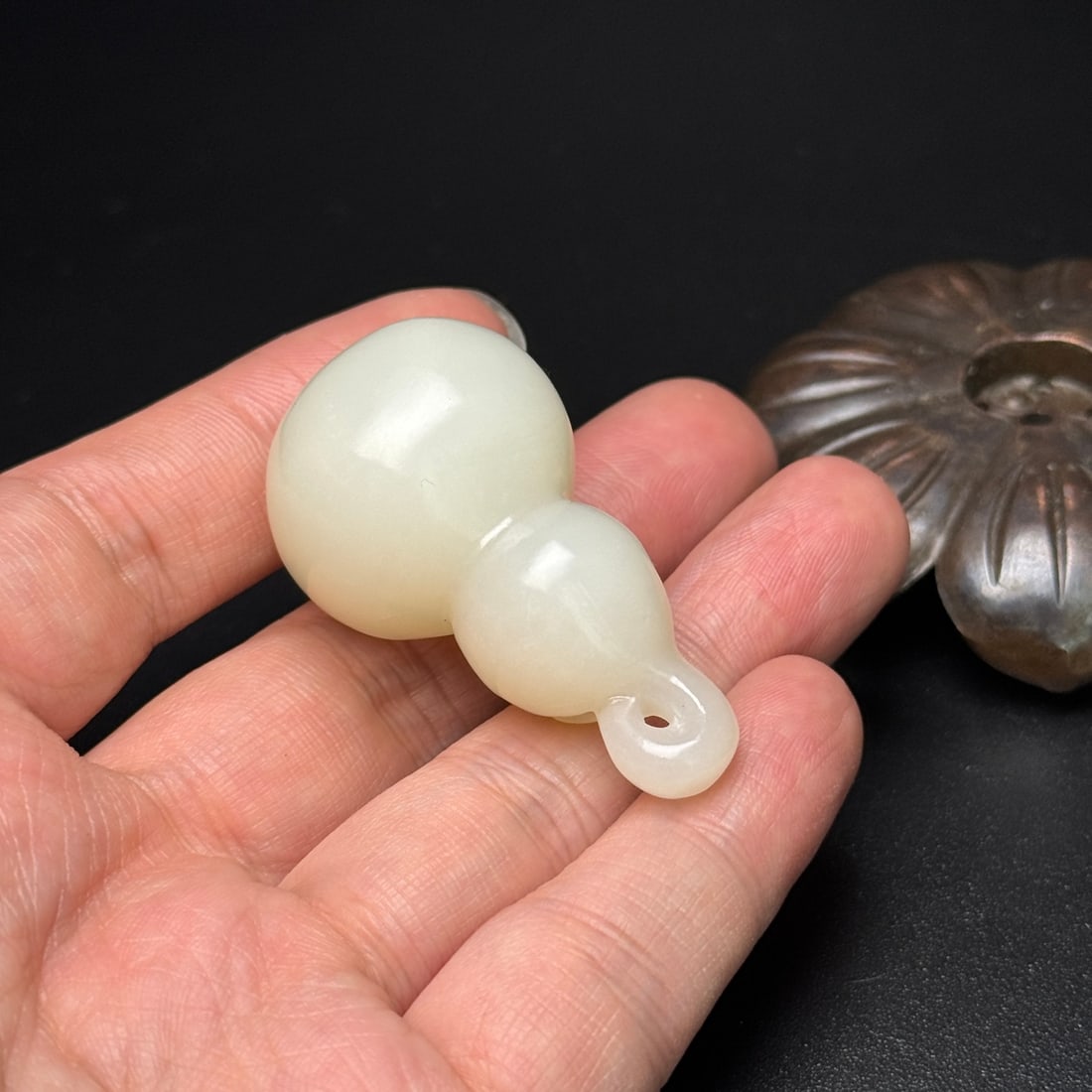 Hetian Jade Pendant - Gourd - 9