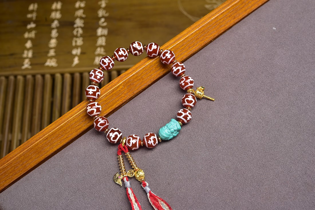 Hand knitting Agate Bracelet - 6