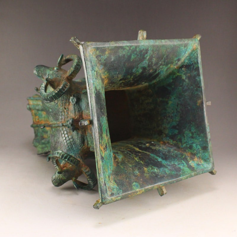 Bronze Sheep Head Statue - Zun - 7