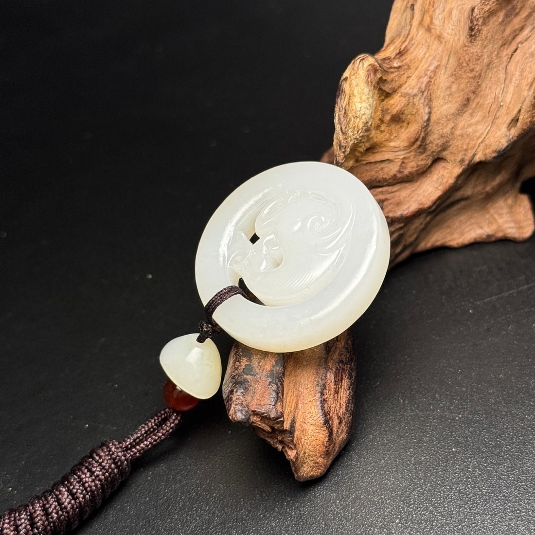 Hetian Jade Hand-Carved Horse Pendant - 4