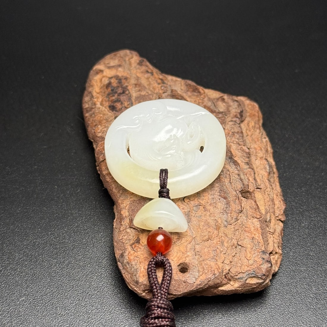 Hetian Jade Hand-Carved Horse Pendant - 5