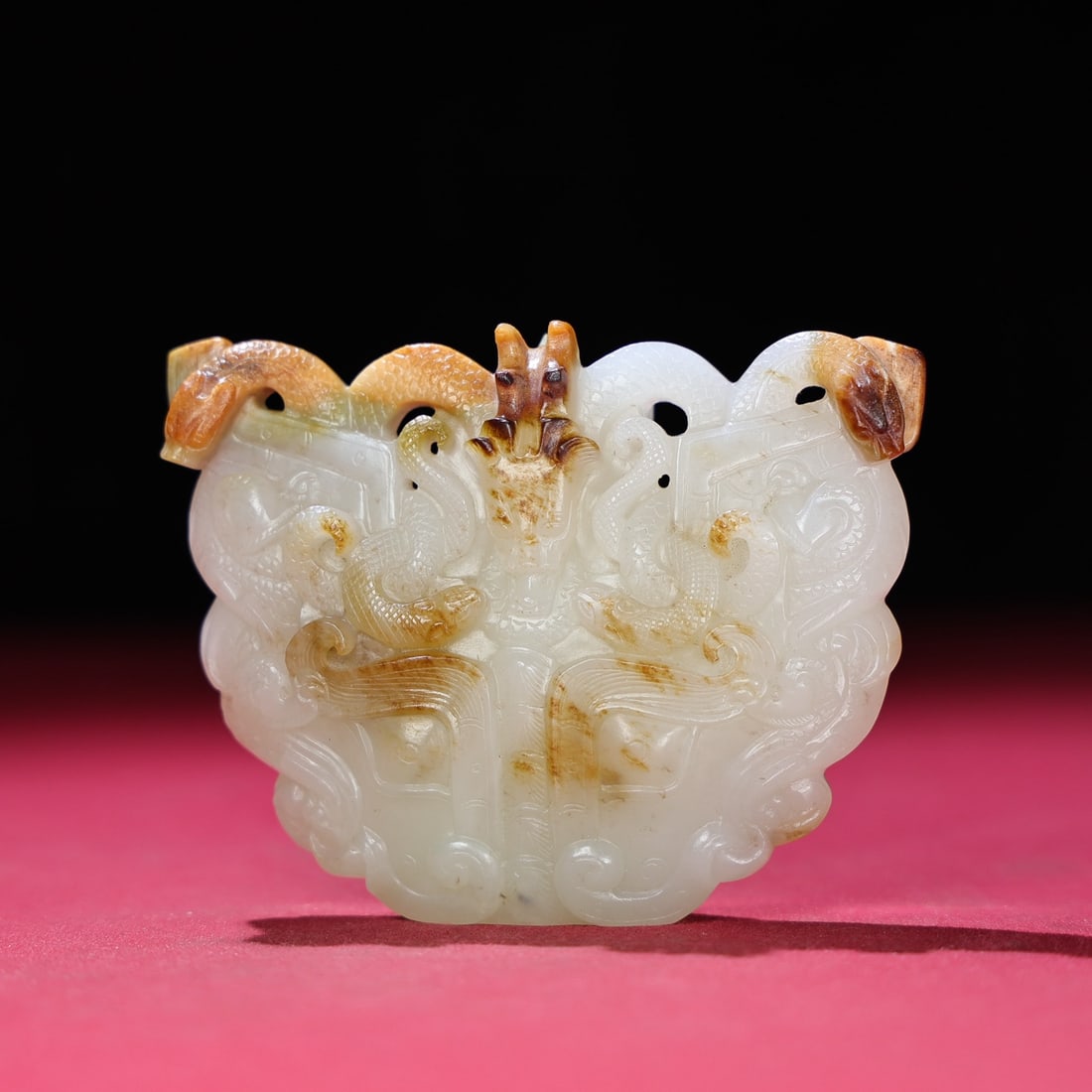 Hetian Jade Beast Face Belt Buckle - 3