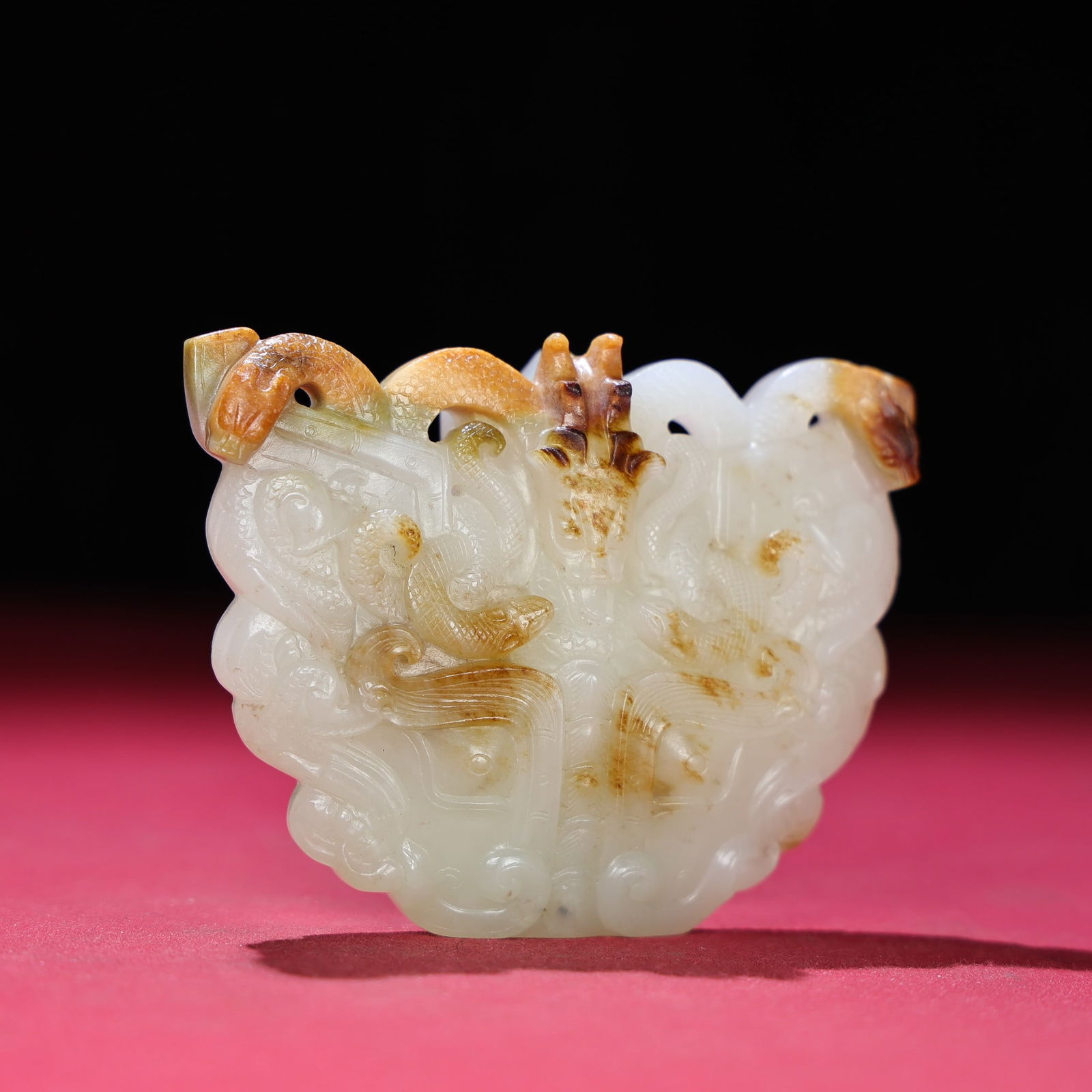 Hetian Jade Beast Face Belt Buckle - 5