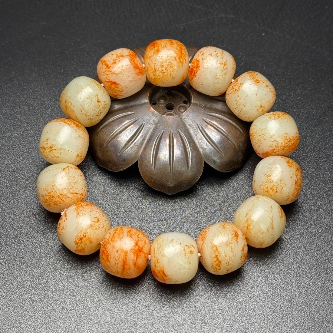 Hetian Jade Beads Bracelet (1 of 9)