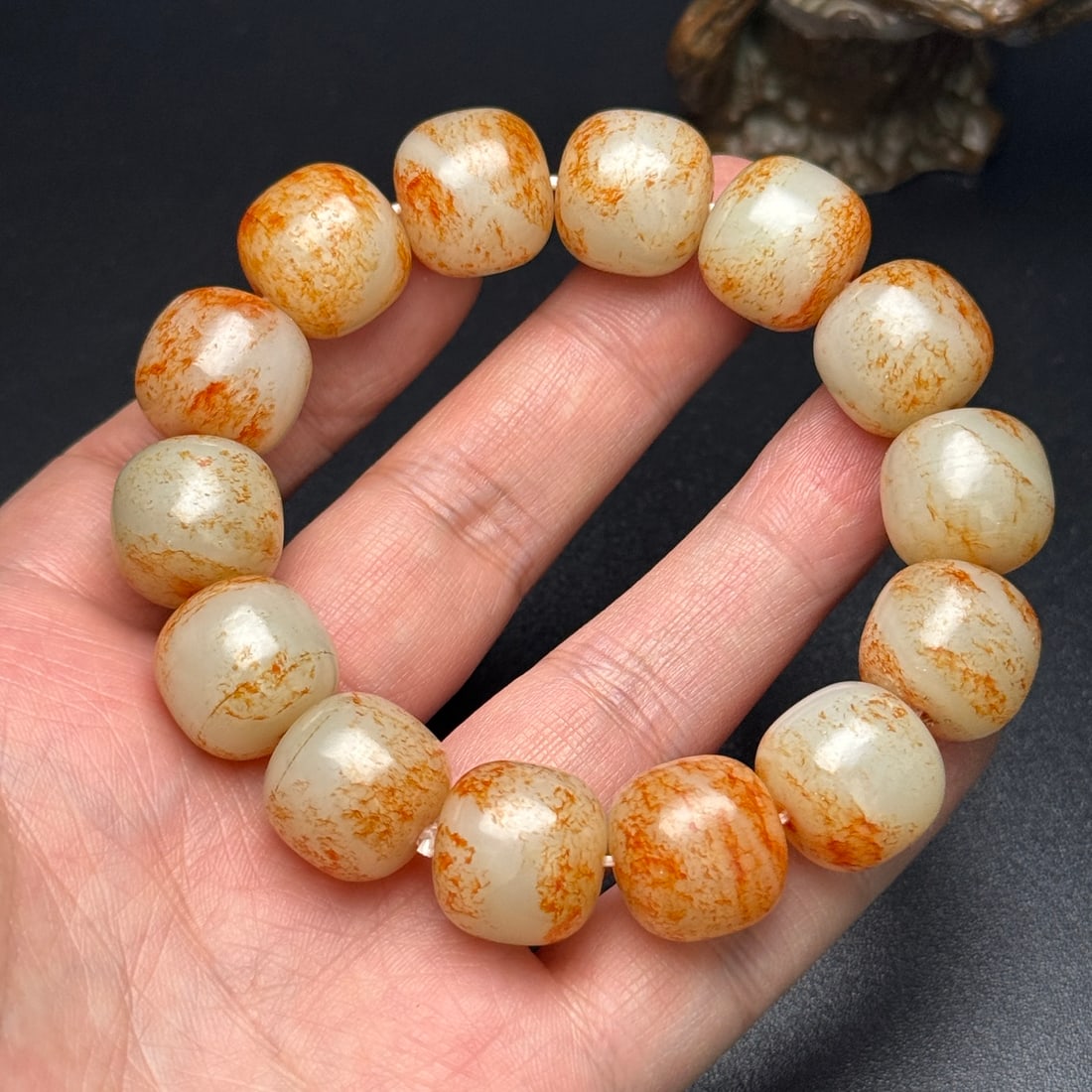 Hetian Jade Beads Bracelet - 8