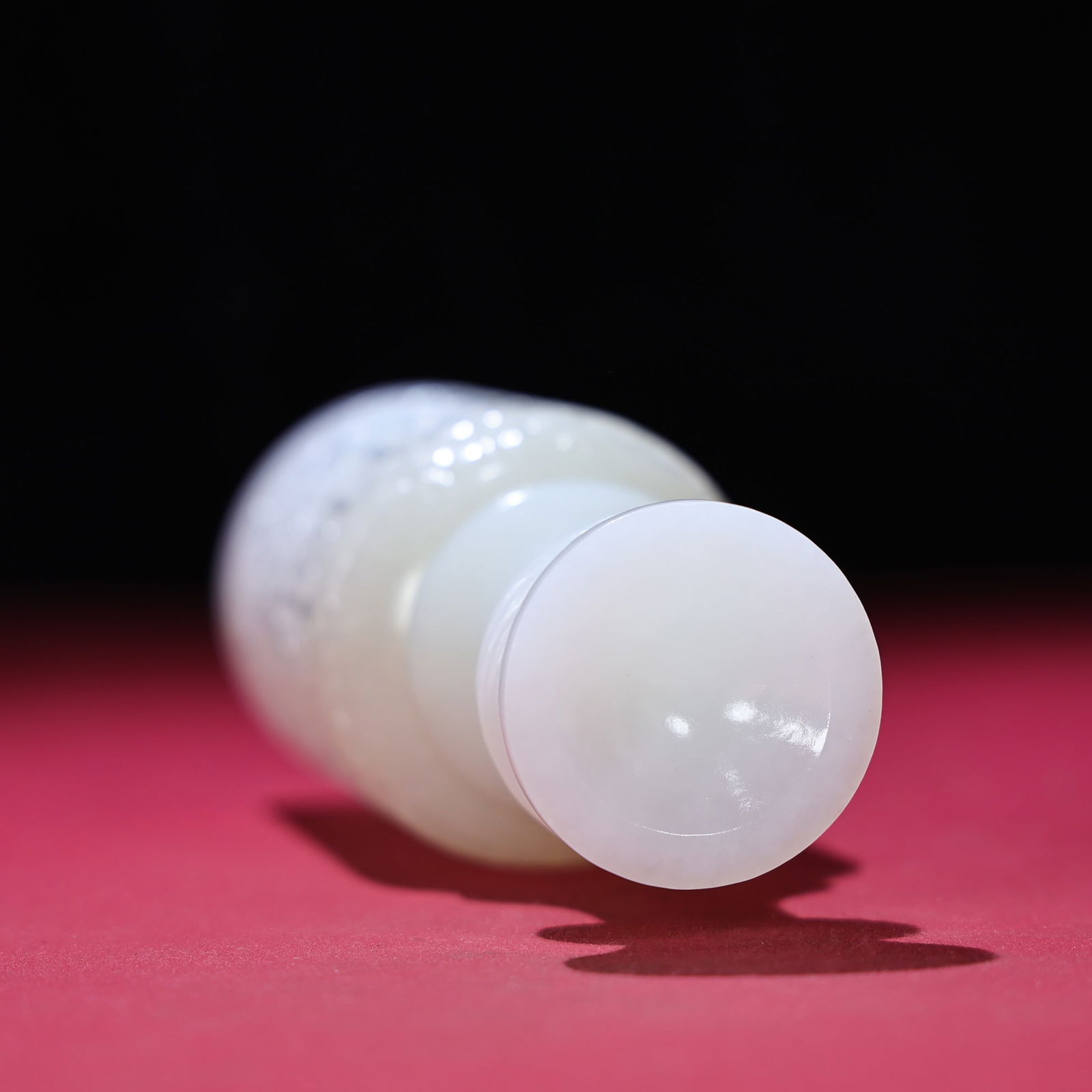 Two White Hetian Jade Cup - 5