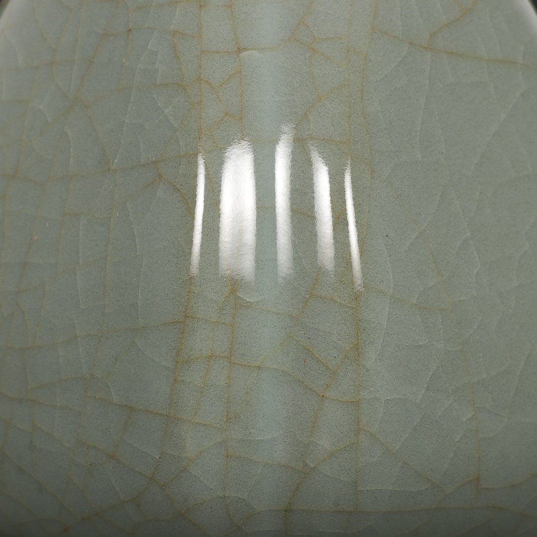 Porcelain Inlay Silver Edge Ge Kiln Vase w Box - 5