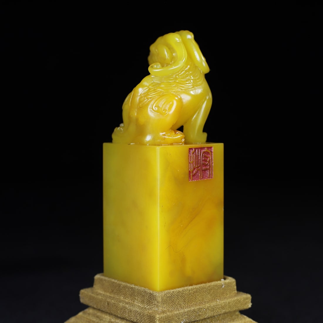 Tianhuang Shoushan Soapstone Hand-Carved Seal/Stamp Fortune Lion - 5