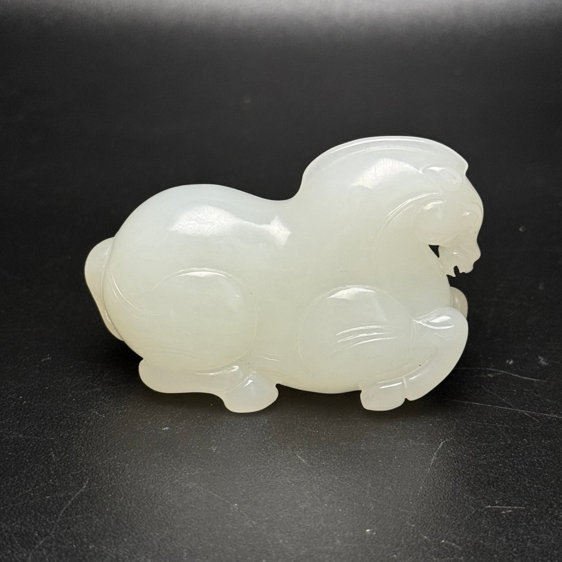 Natural White Hetian Jade Statue/Pendant - Horse - 3