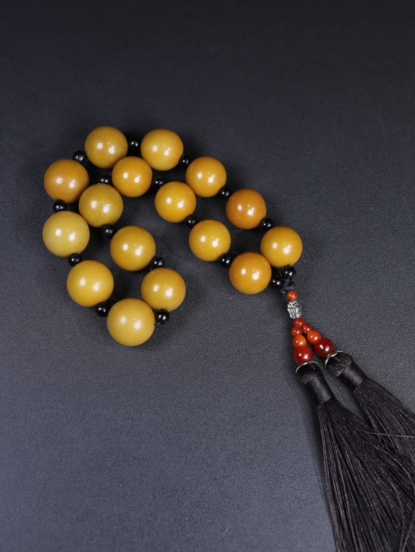 20mm Tianhuang Shoushan Soapstone Beads Hand Chain w Box - 7