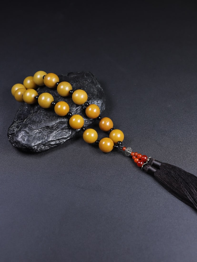 20mm Tianhuang Shoushan Soapstone Beads Hand Chain w Box - 8