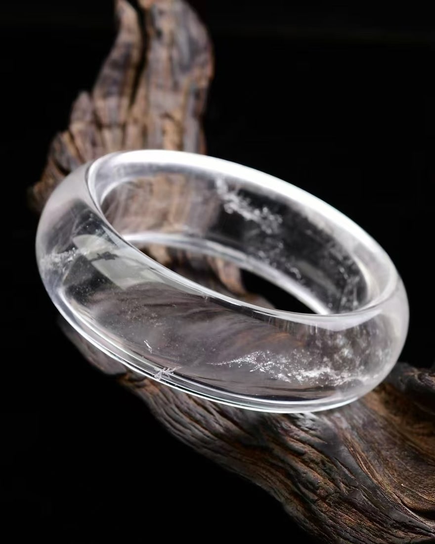 Inside Diameter 60mm White Crystal Bracelet with Certificate - 3