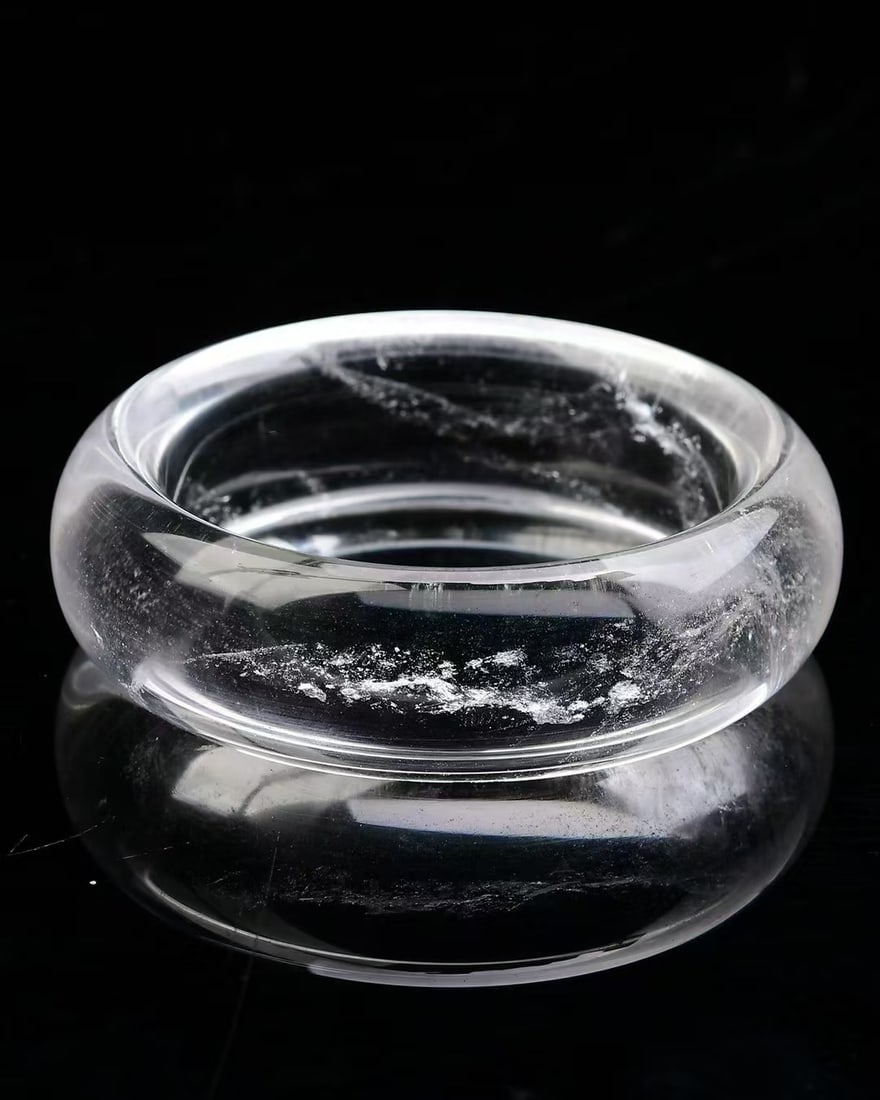 Inside Diameter 60mm White Crystal Bracelet with Certificate - 4