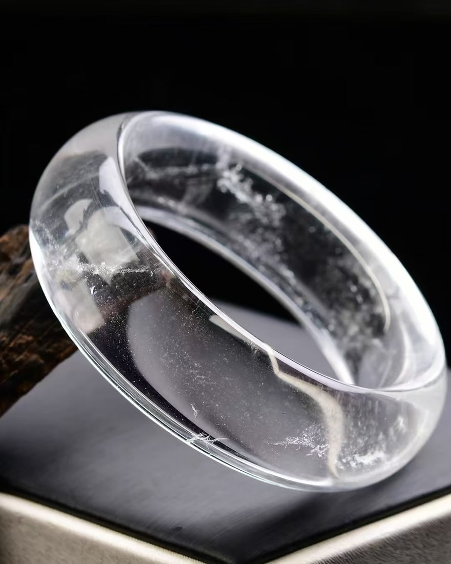 Inside Diameter 60mm White Crystal Bracelet with Certificate - 5