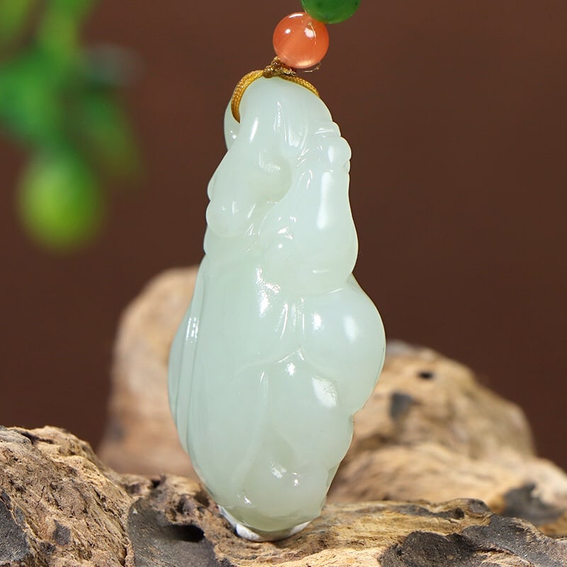 Hetian Jade Pendant - Yulan Flower - 2