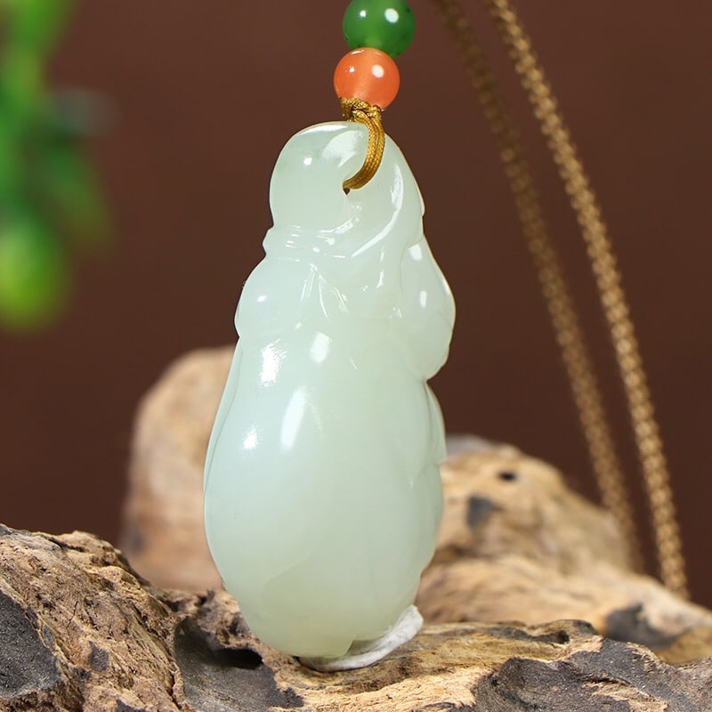 Hetian Jade Pendant - Yulan Flower - 3