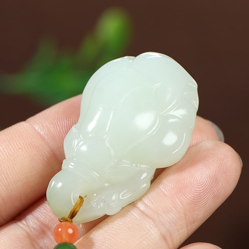 Hetian Jade Pendant - Yulan Flower - 9