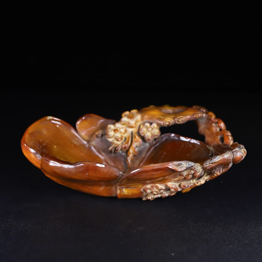 Ox Horn Hand-Carved Plum Blossom Brush Washer - 5