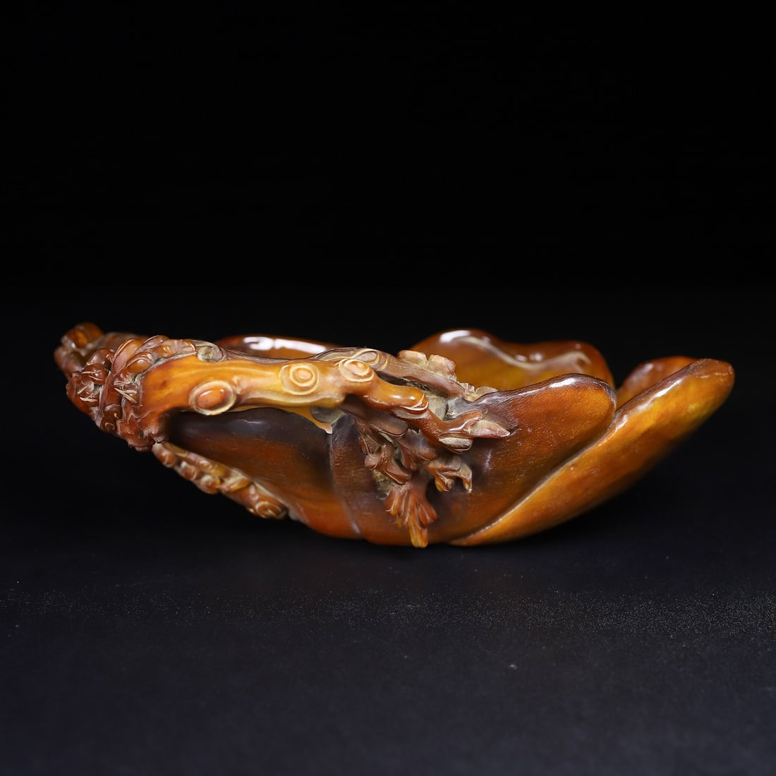 Ox Horn Hand-Carved Plum Blossom Brush Washer - 6