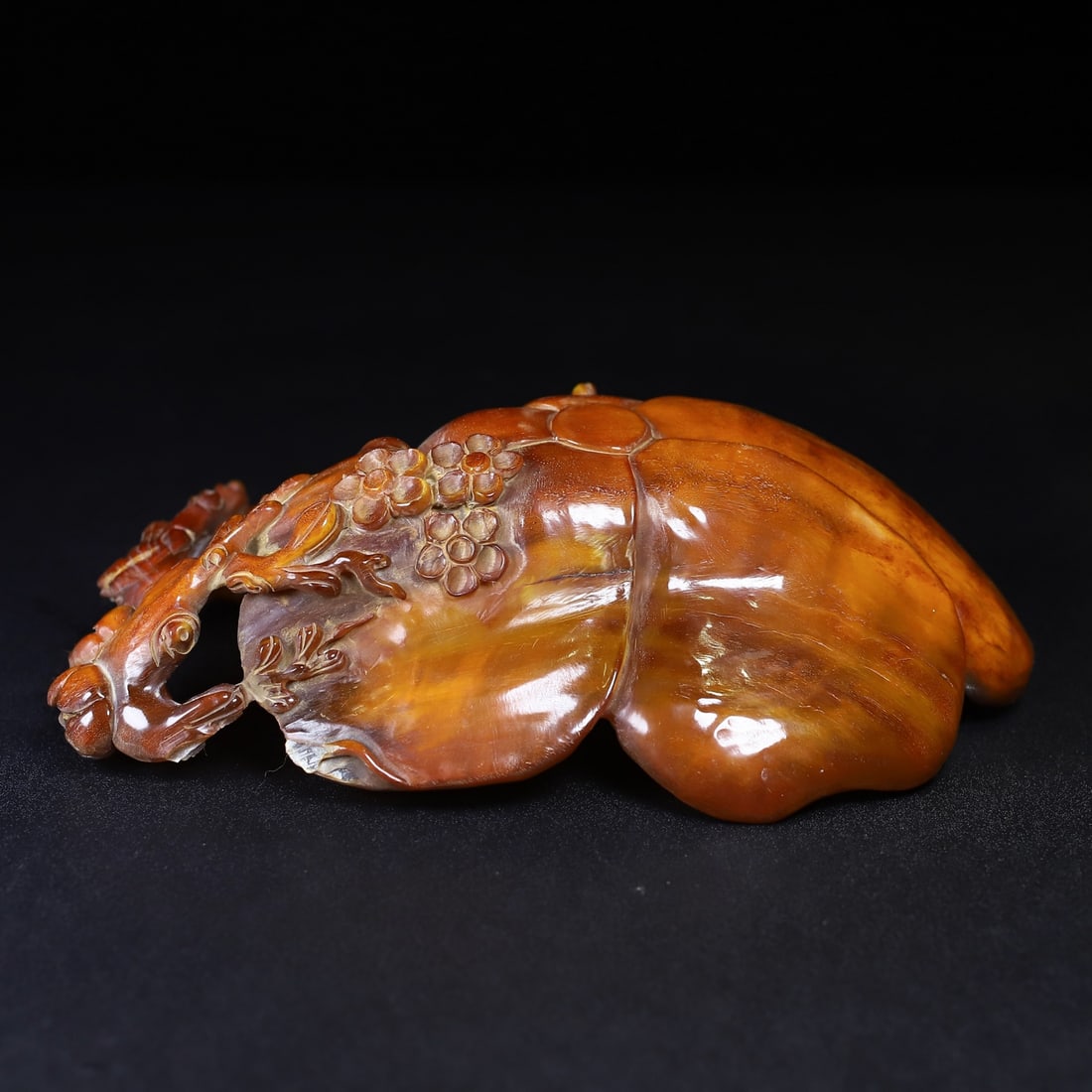 Ox Horn Hand-Carved Plum Blossom Brush Washer - 7