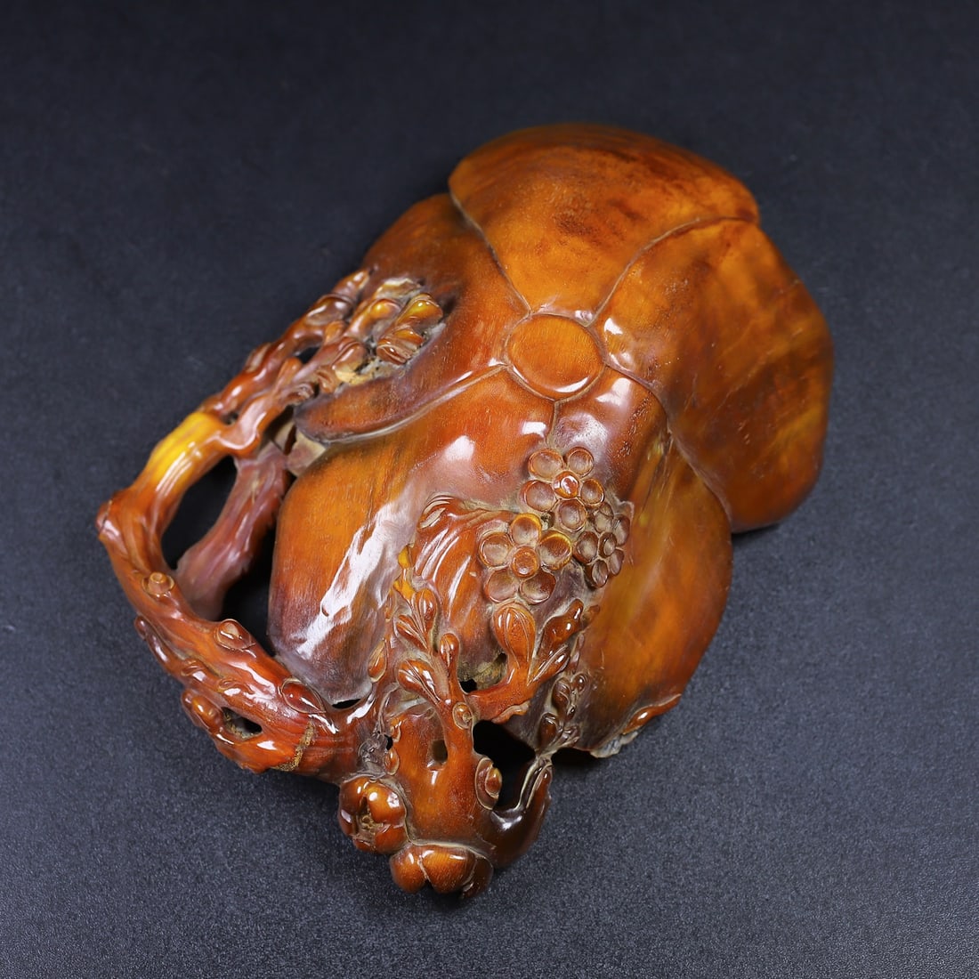 Ox Horn Hand-Carved Plum Blossom Brush Washer - 9