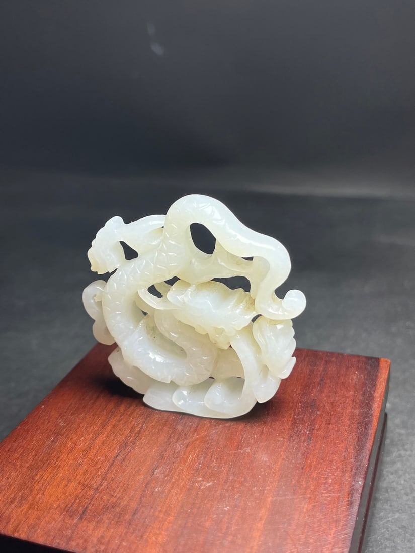Hetian Jade Pendant - Dragon - 4