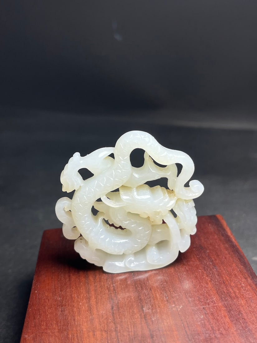 Hetian Jade Pendant - Dragon - 5