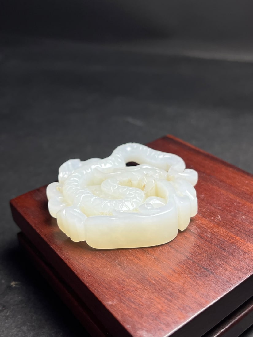 Hetian Jade Pendant - Dragon - 7