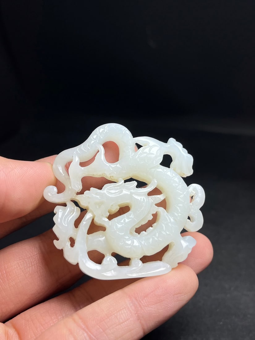 Hetian Jade Pendant - Dragon - 9