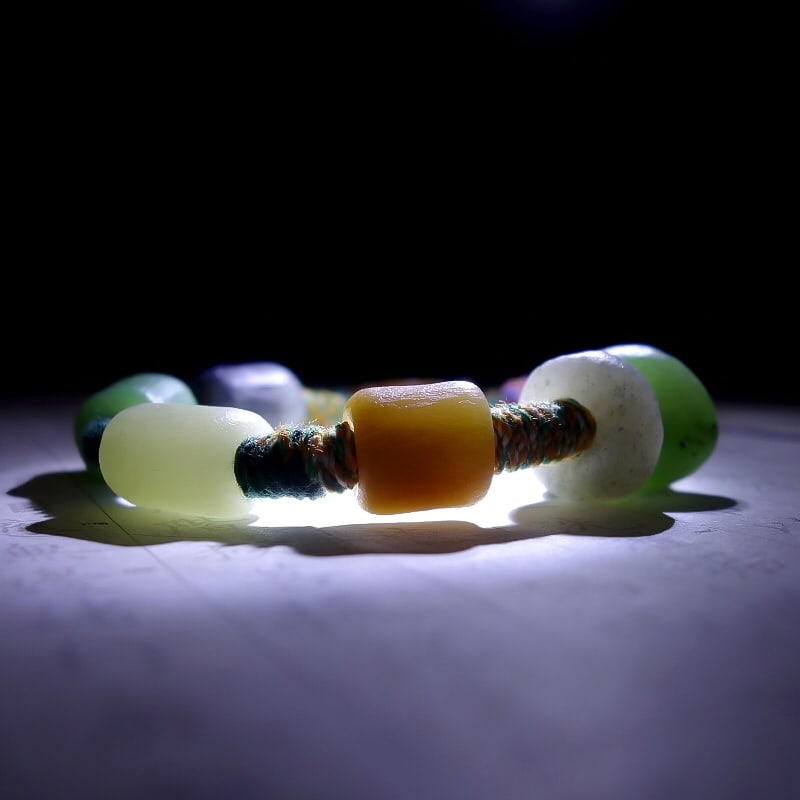 Hand knitting Hetian Jade Hand Chain - 9