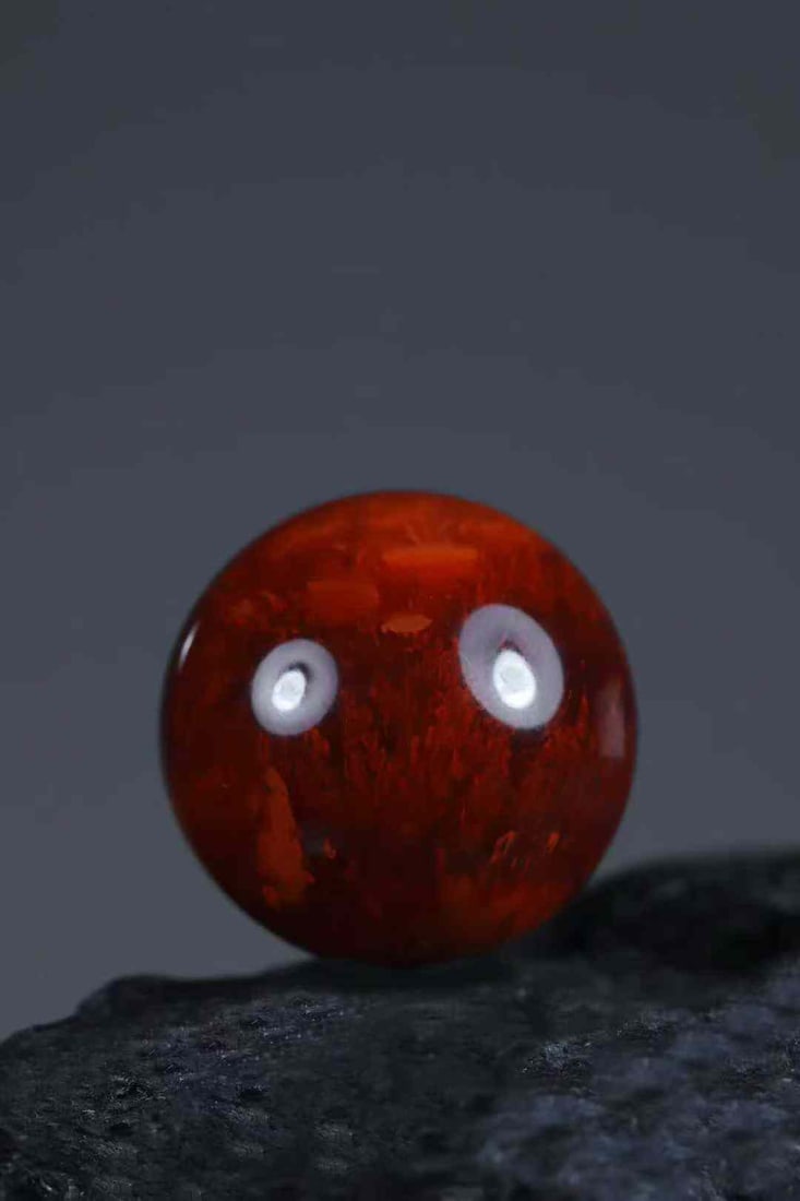 Nanhong Agate Round Pendant,Lucky Ball,Certificate - 2