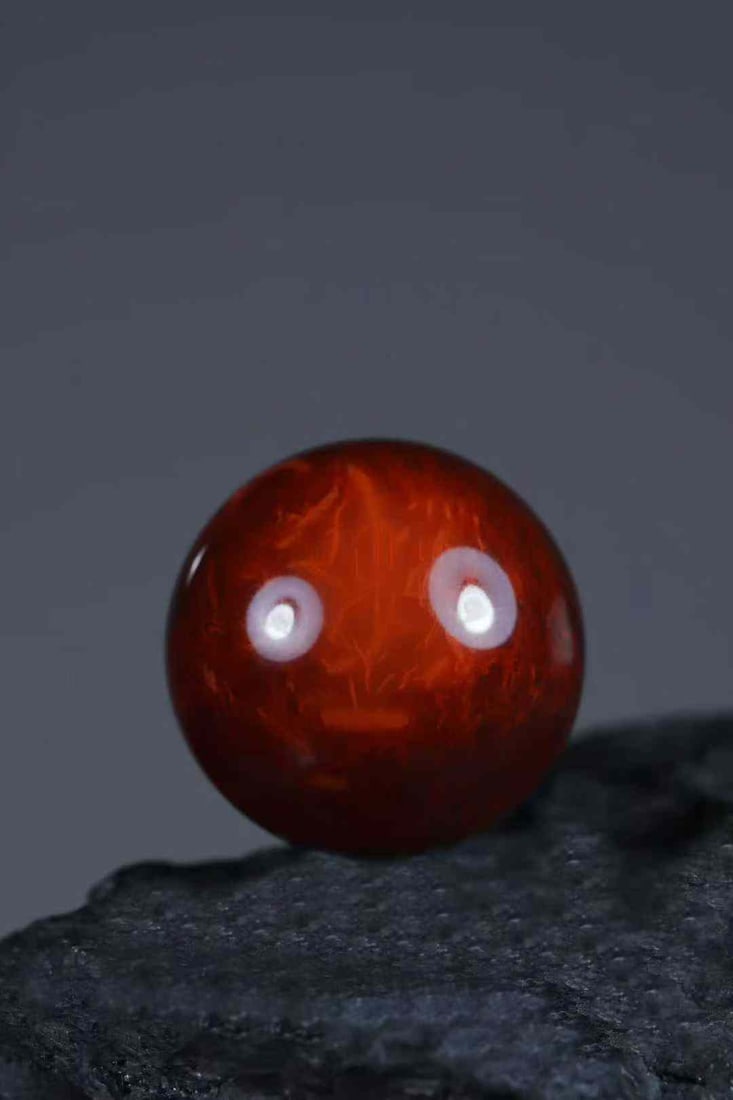 Nanhong Agate Round Pendant,Lucky Ball,Certificate - 3