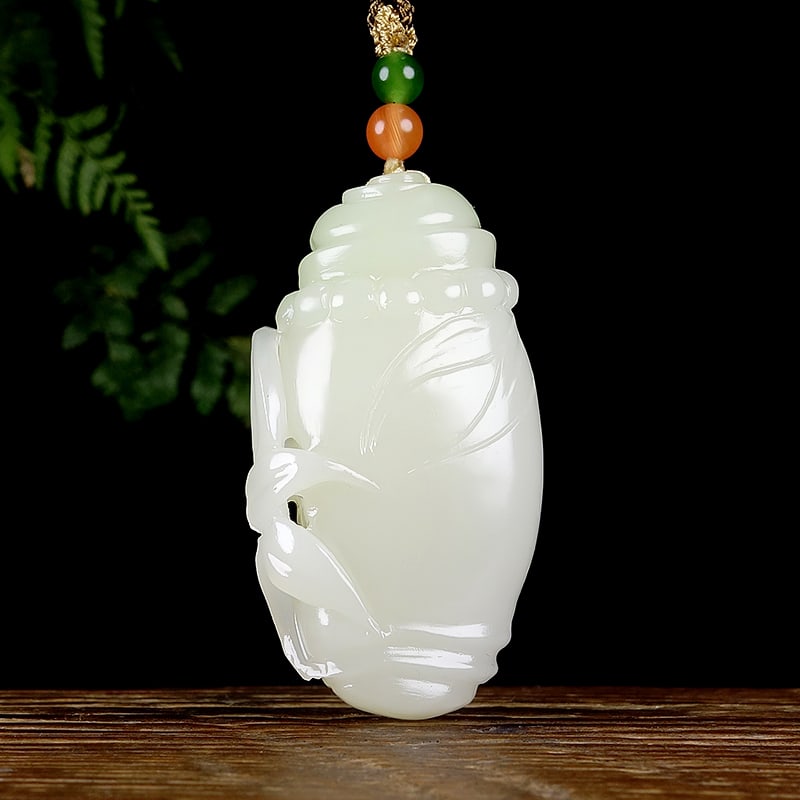 Hetian Jade Pendant Bamboo,Certificate - 3