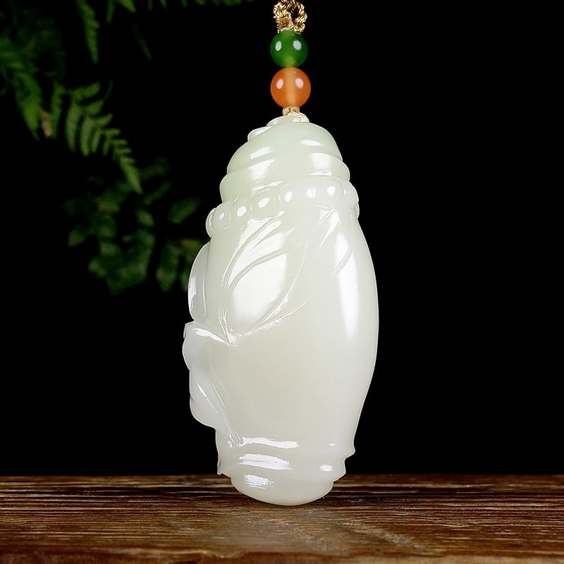 Hetian Jade Pendant Bamboo,Certificate - 4