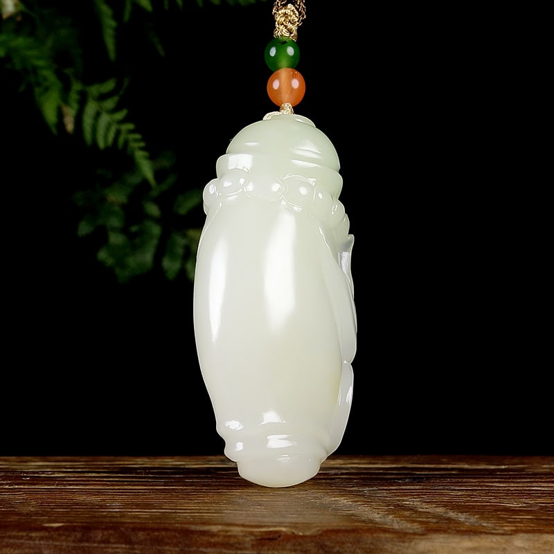 Hetian Jade Pendant Bamboo,Certificate - 5