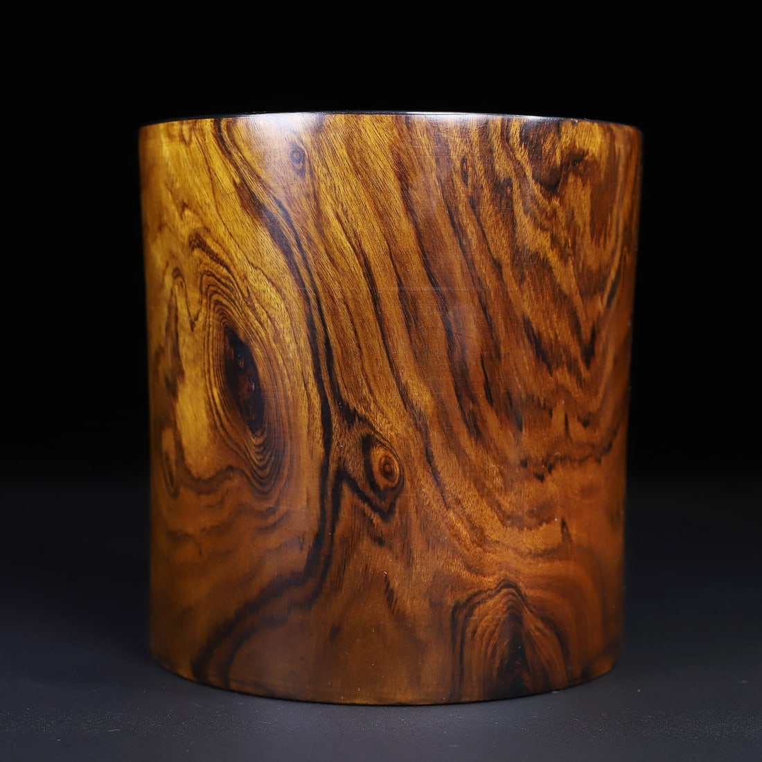 Huanghua Li Wood Brush Pot - 2