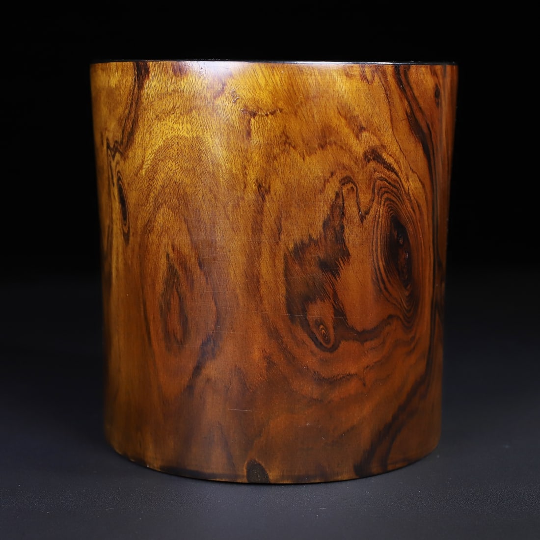 Huanghua Li Wood Brush Pot - 6