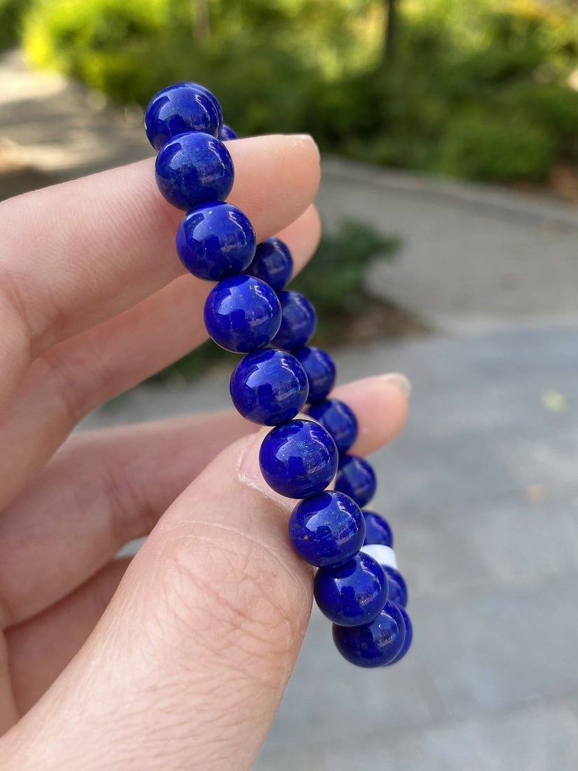 9mm Lapis Lazuli Beads Hand Chain - 4