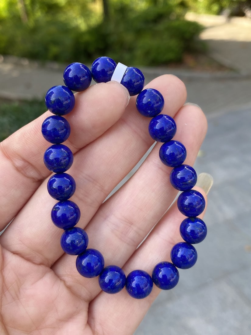 9mm Lapis Lazuli Beads Hand Chain - 6