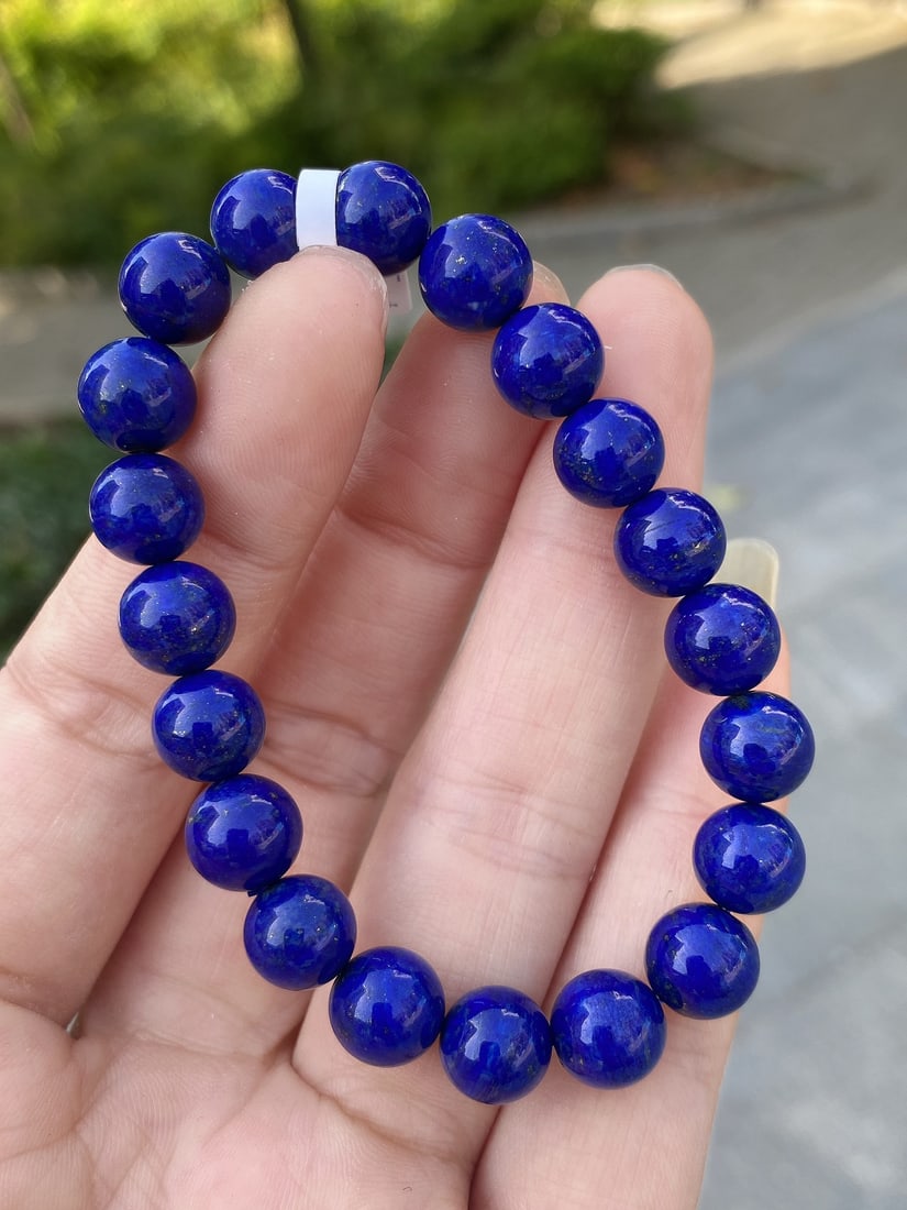 9mm Lapis Lazuli Beads Hand Chain - 7
