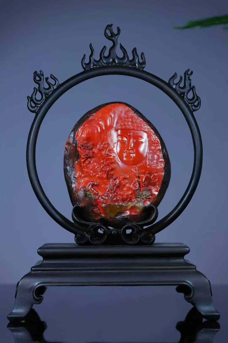 Nanhong Agate Statue - Buddha,Certificate (1 of 9)