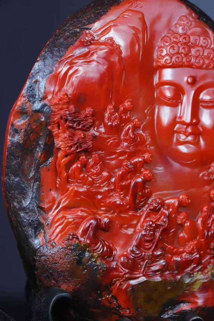 Nanhong Agate Statue - Buddha,Certificate - 6