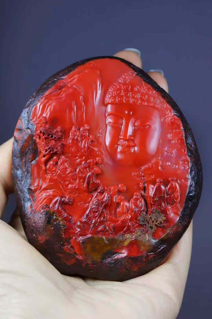 Nanhong Agate Statue - Buddha,Certificate - 9