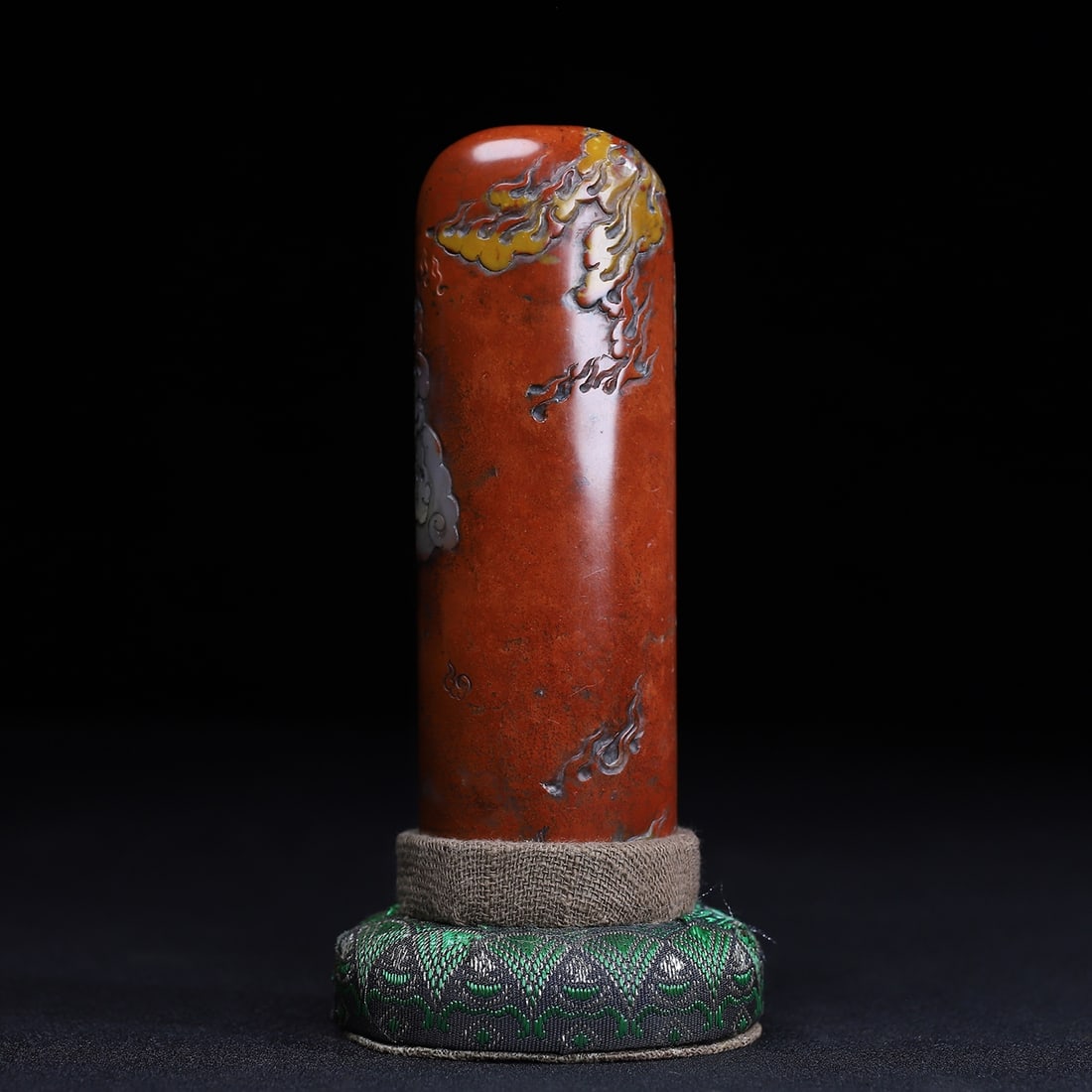 Shoushan Soapstone Hand-Carved Seal/Stamp Fortune Dragon w Box - 5