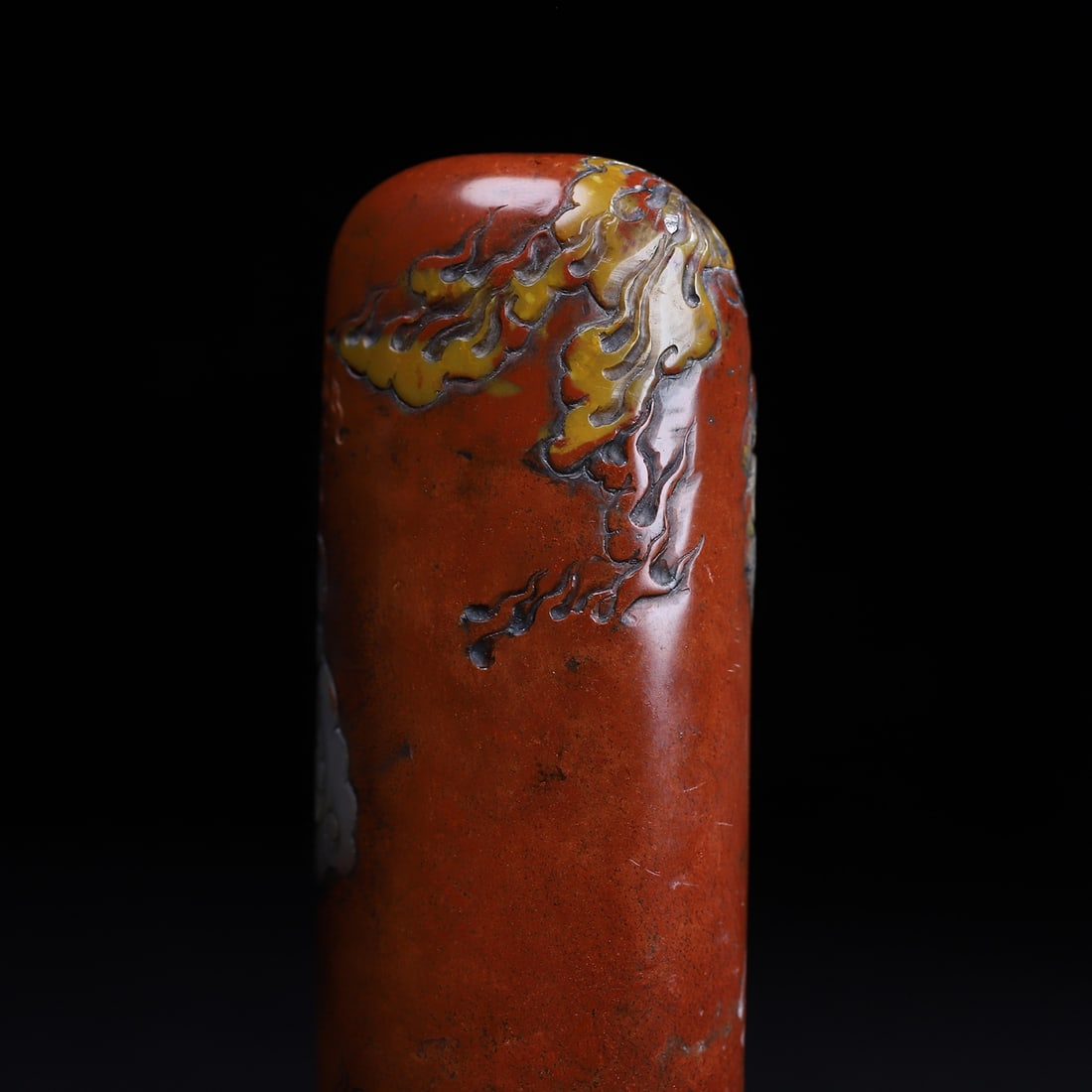 Shoushan Soapstone Hand-Carved Seal/Stamp Fortune Dragon w Box - 6