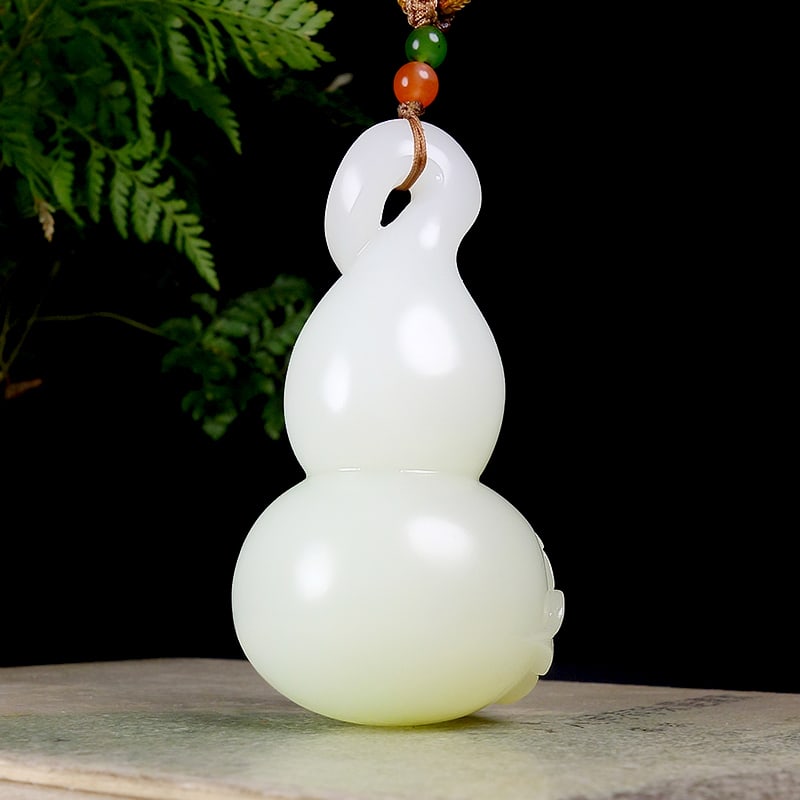 Hetian Jade Pendant - Gourd - 3