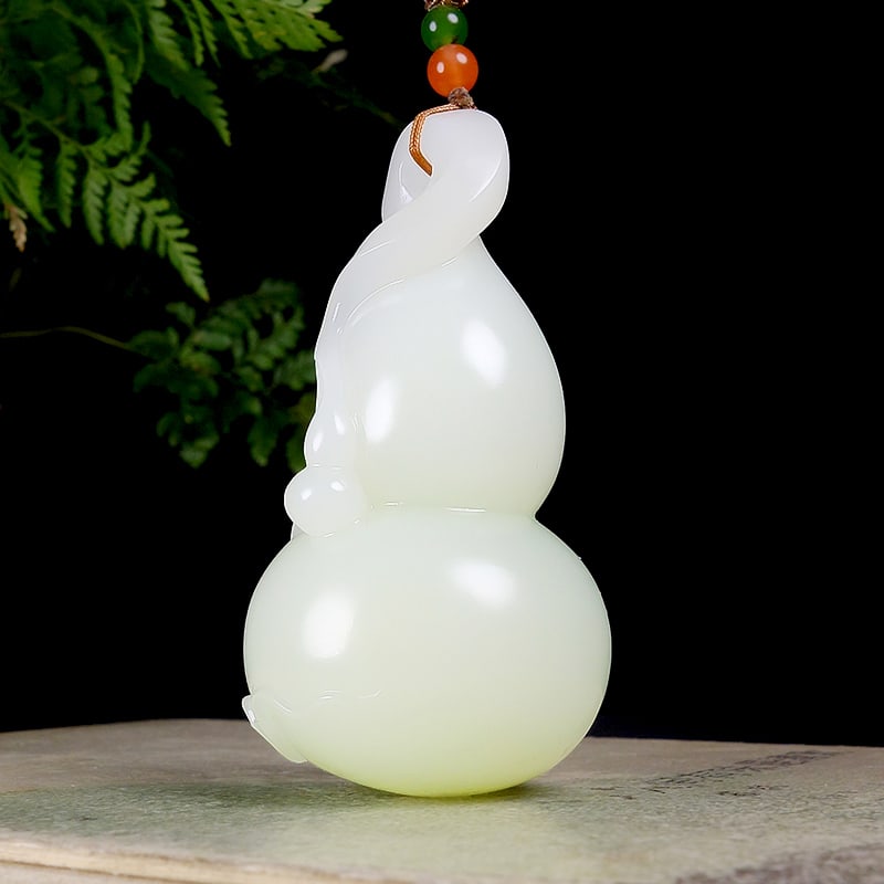 Hetian Jade Pendant - Gourd - 4