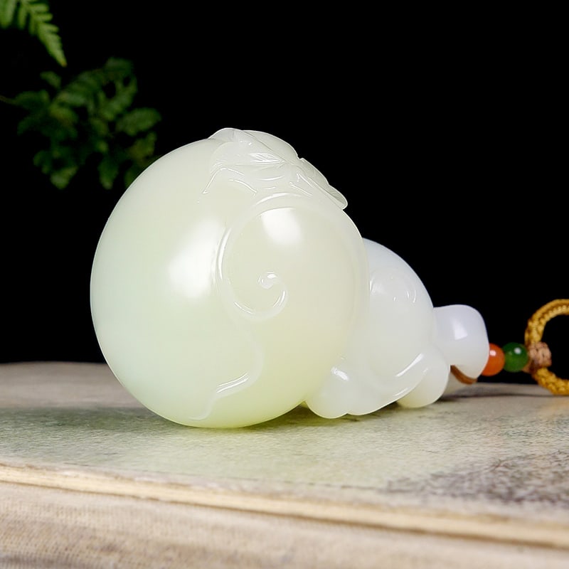 Hetian Jade Pendant - Gourd - 5