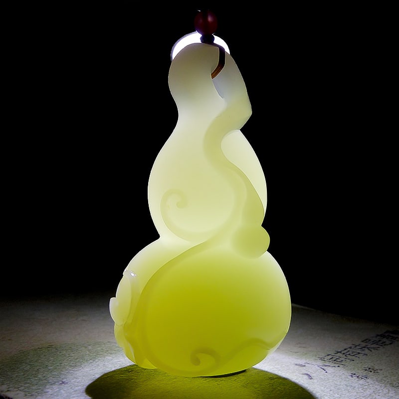 Hetian Jade Pendant - Gourd - 6