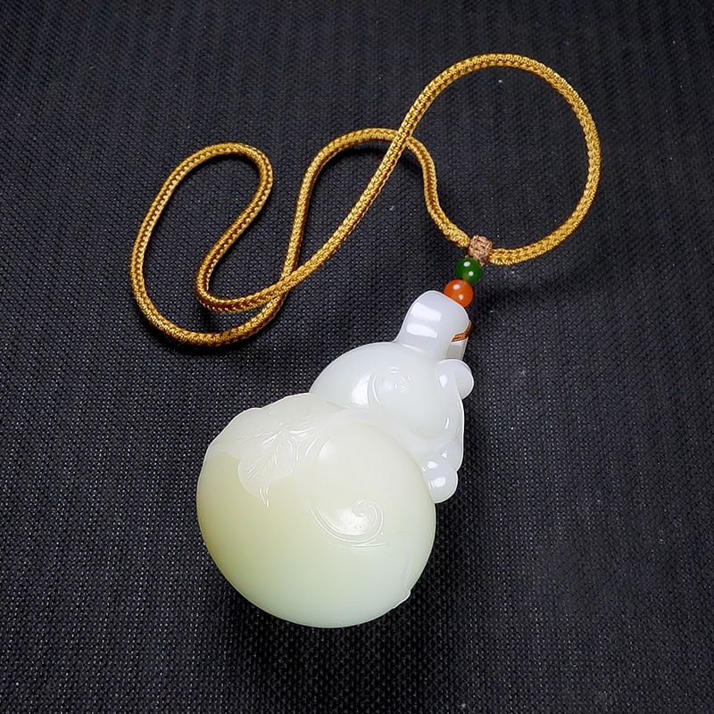 Hetian Jade Pendant - Gourd - 7